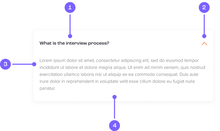 Diagram of an accordion component.