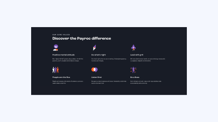 Icon and info dark UI