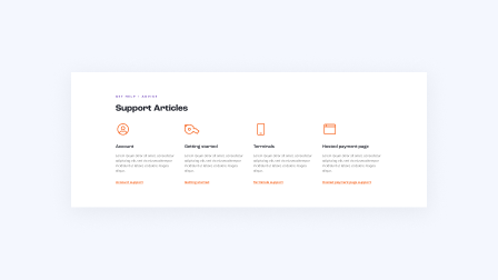 Icon, info and link UI
