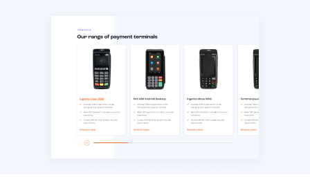 Product carousel UI