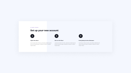 Step Process, 3 steps UI