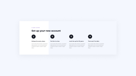 Step Process, 4 steps UI